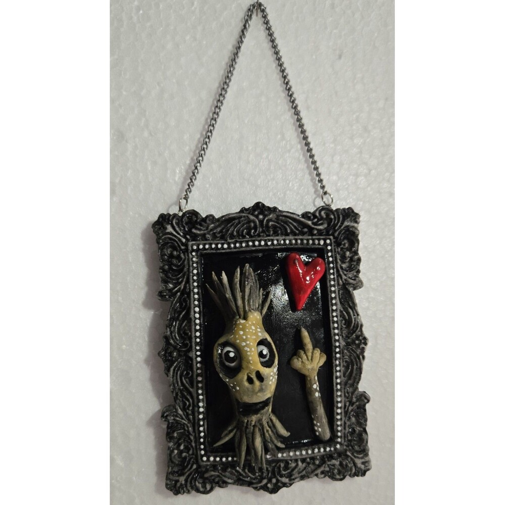 OOAK Creepy Funny Bird Flipper Creature Wall Hanging Oddity Ornament